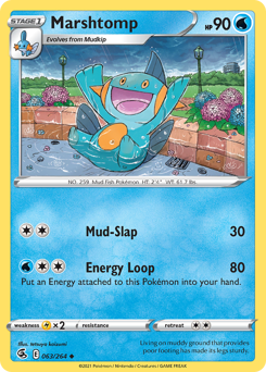 Marshtomp #63 Marshtomp - Fusion Strike - #63 - Pokemon TCG card