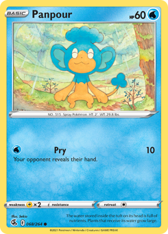 Panpour #68 Panpour - Fusion Strike - #68 - Pokemon TCG card