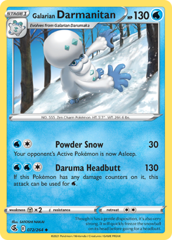 Galarian Darmanitan - Fusion Strike - #72 - Pokemon TCG card