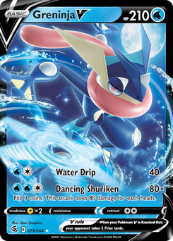 Greninja V #73 Greninja V - Fusion Strike - #73 - Pokemon TCG card