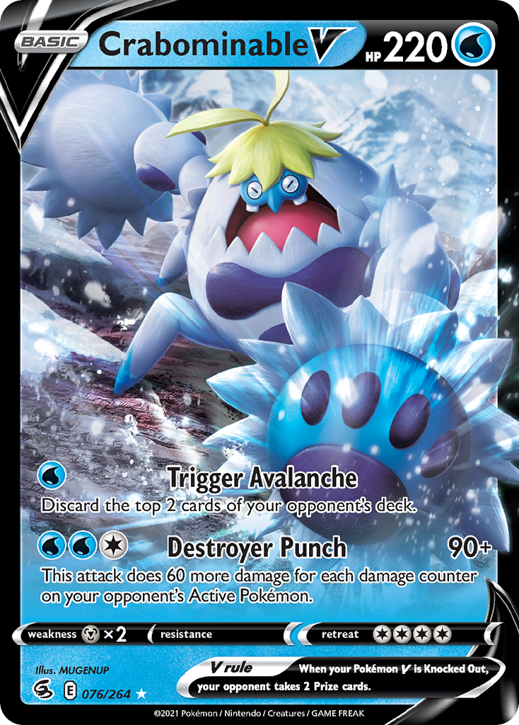 Crabominable V - Fusion Strike - #76 - Pokemon TCG card