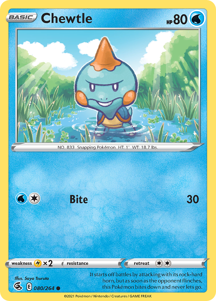 Chewtle - Fusion Strike - #80 - Pokemon TCG card