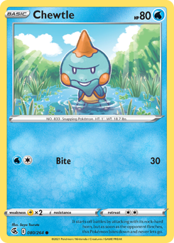 Chewtle - Fusion Strike - #80 - Pokemon TCG card