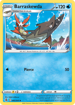 Barraskewda #83 Barraskewda - Fusion Strike - #83 - Pokemon TCG card