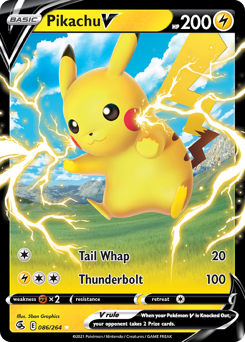 Pikachu V #86 Pikachu V - Fusion Strike - #86 - Pokemon TCG card