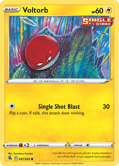 Voltorb #87 Voltorb - Fusion Strike - #87 - Pokemon TCG card