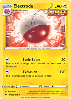 Electrode #88 Electrode - Fusion Strike - #88 - Pokemon TCG card