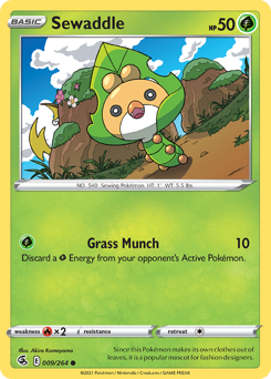 Sewaddle - Fusion Strike - #9 - Pokemon TCG card