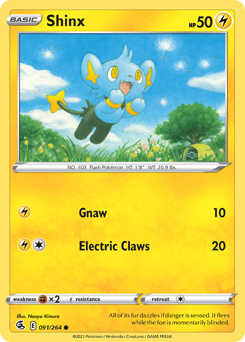 Shinx #91 Shinx - Fusion Strike - #91 - Pokemon TCG card