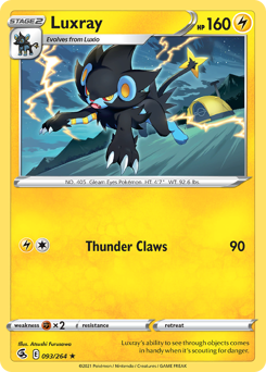 Luxray #93 Luxray - Fusion Strike - #93 - Pokemon TCG card
