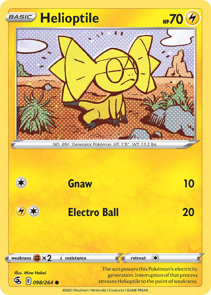 Helioptile - Fusion Strike - #98 - Pokemon TCG card
