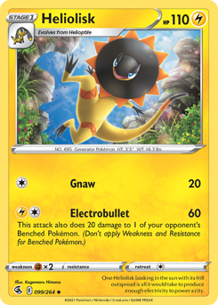 Heliolisk #99 Heliolisk - Fusion Strike - #99 - Pokemon TCG card