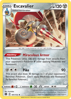 Escavalier #101 Escavalier - Brilliant Stars - #101 - Pokemon TCG card