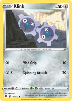 Klink - Brilliant Stars - #102 - Pokemon TCG card