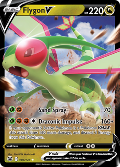 Flygon V #106 Flygon V - Brilliant Stars - #106 - Pokemon TCG card