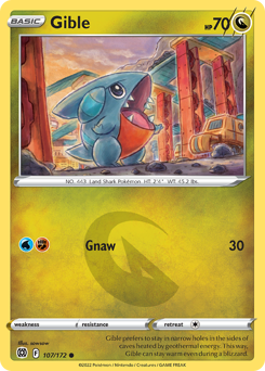 Gible #107 Gible - Brilliant Stars - #107 - Pokemon TCG card