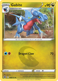 Gabite #108 Gabite - Brilliant Stars - #108 - Pokemon TCG card
