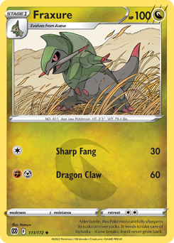 Fraxure #111 Fraxure - Brilliant Stars - #111 - Pokemon TCG card