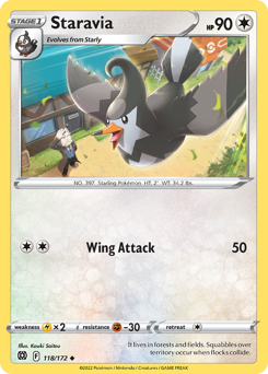 Staravia - Brilliant Stars - #118 - Pokemon TCG card