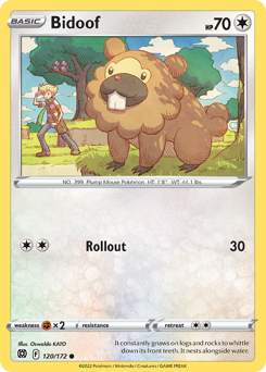 Bidoof - Brilliant Stars - #120 - Pokemon TCG card