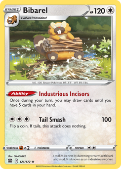 Bibarel #121 Bibarel - Brilliant Stars - #121 - Pokemon TCG card