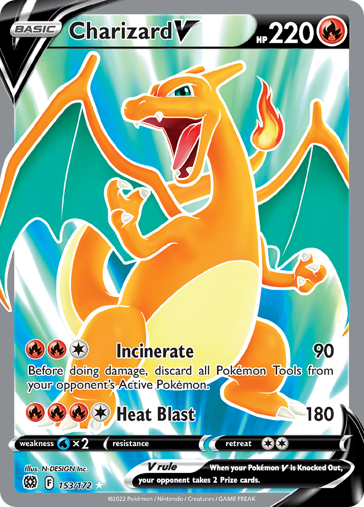 Charizard V - Brilliant Stars - #153 - Pokemon TCG card