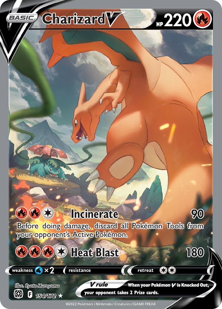 Charizard V - Brilliant Stars - #154 - Pokemon TCG card