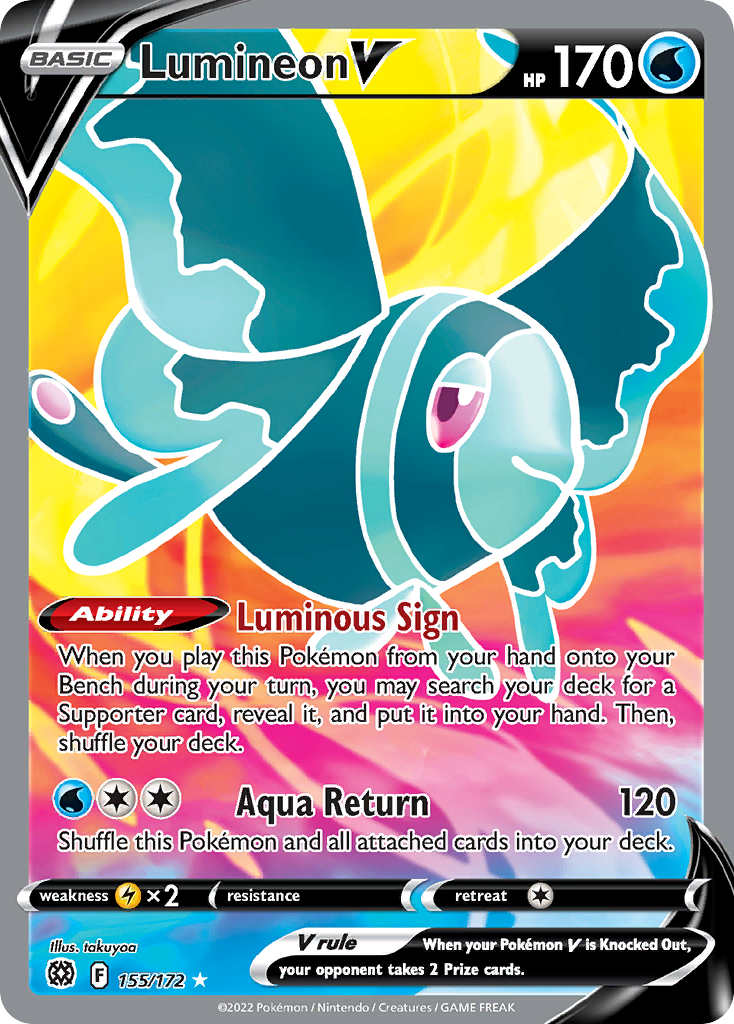 Lumineon V - Brilliant Stars - #155 - Pokemon TCG card
