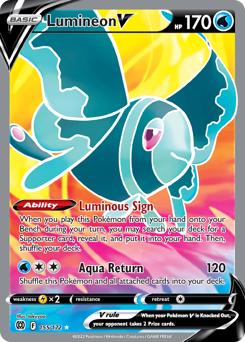 Lumineon V #155 Lumineon V - Brilliant Stars - #155 - Pokemon TCG card