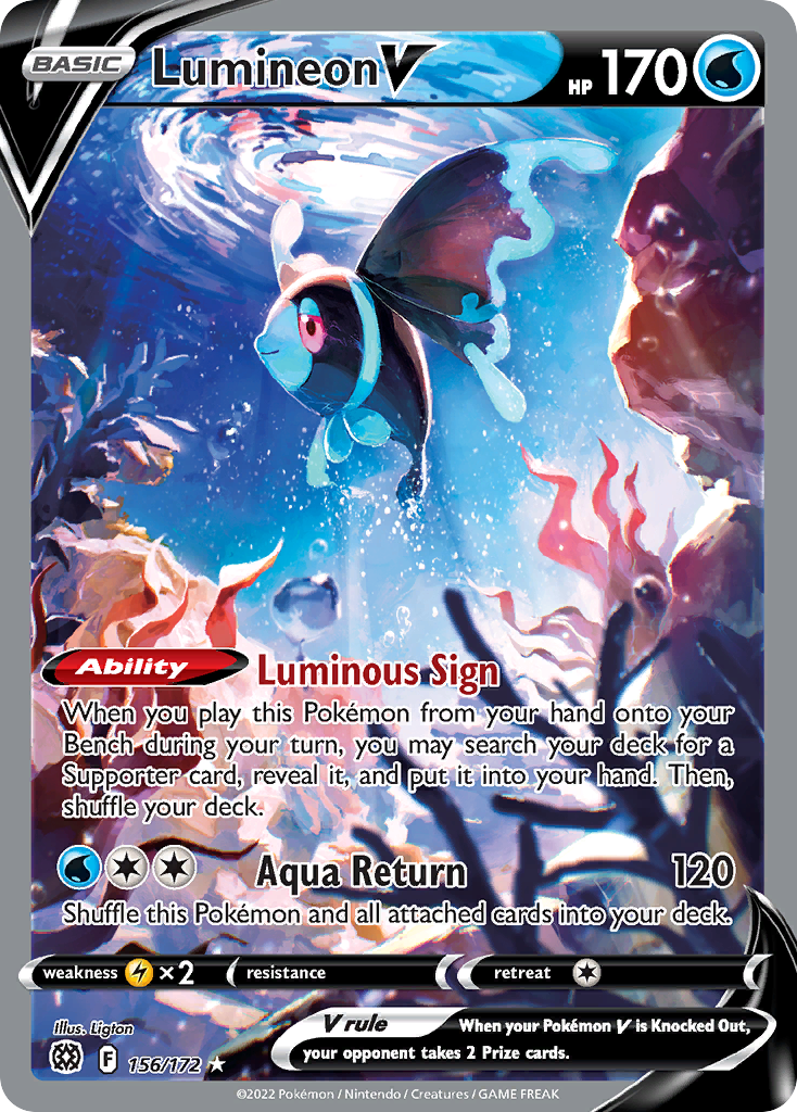 Lumineon V - Brilliant Stars - #156 - Pokemon TCG card
