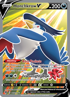Honchkrow V - Brilliant Stars - #161 - Pokemon TCG card