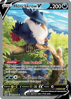 Honchkrow V - Brilliant Stars - #162 - Pokemon TCG card