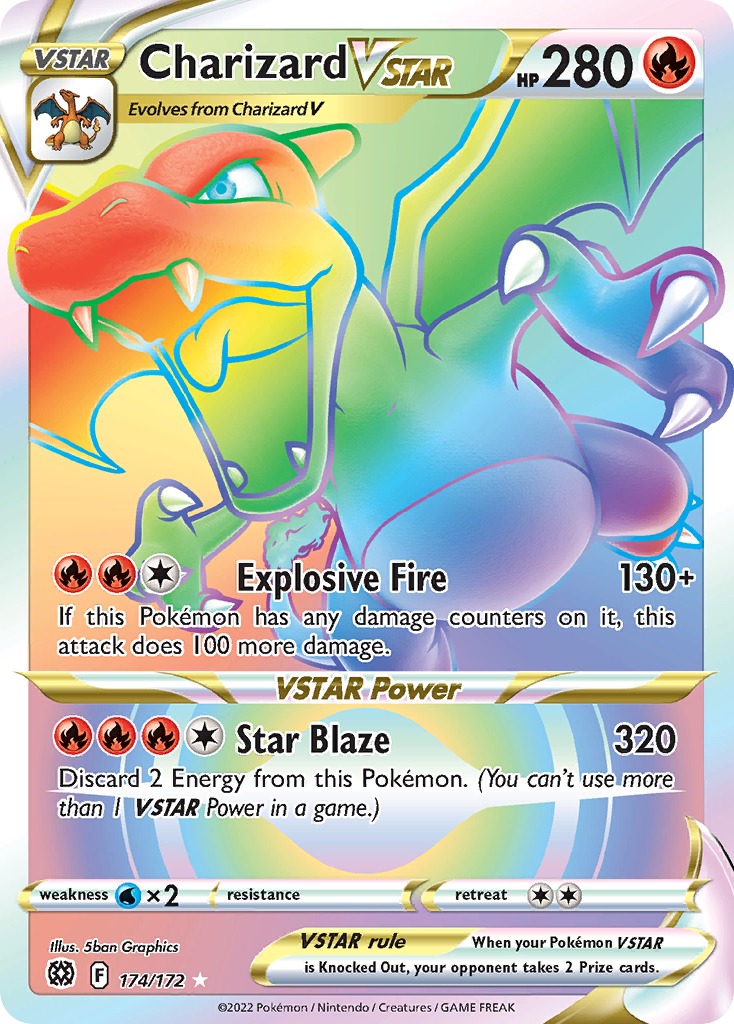 Charizard VSTAR - Brilliant Stars - #174 - Pokemon TCG card