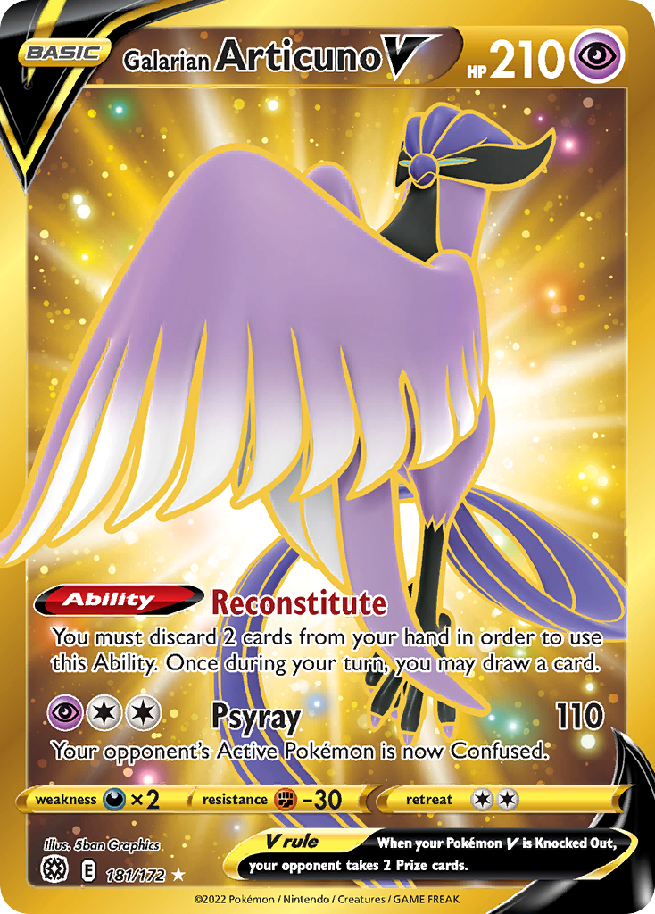 Galarian Articuno V - Brilliant Stars - #181 - Pokemon TCG card