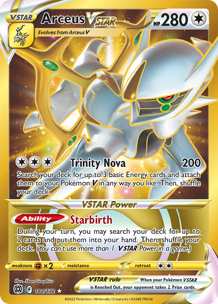 Arceus VSTAR - Brilliant Stars - #184 - Pokemon TCG card