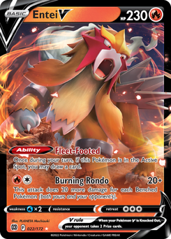 Entei V #22 Entei V - Brilliant Stars - #22 - Pokemon TCG card