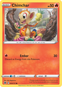 Chimchar #24 Chimchar - Brilliant Stars - #24 - Pokemon TCG card