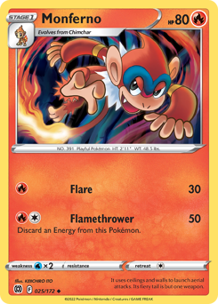 Monferno #25 Monferno - Brilliant Stars - #25 - Pokemon TCG card