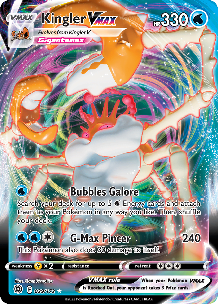 Kingler VMAX - Brilliant Stars - #29 - Pokemon TCG card