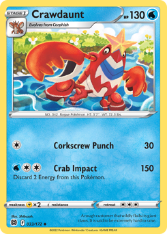 Crawdaunt #33 Crawdaunt - Brilliant Stars - #33 - Pokemon TCG card