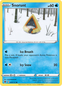 Snorunt #34 Snorunt - Brilliant Stars - #34 - Pokemon TCG card