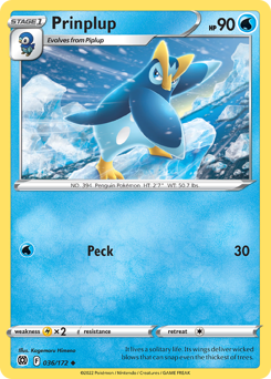Prinplup #36 Prinplup - Brilliant Stars - #36 - Pokemon TCG card