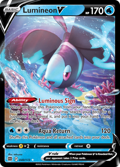 Lumineon V #40 Lumineon V - Brilliant Stars - #40 - Pokemon TCG card
