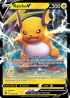 Raichu V #45 Raichu V - Brilliant Stars - #45 - Pokemon TCG card