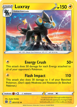 Luxray #51 Luxray - Brilliant Stars - #51 - Pokemon TCG card