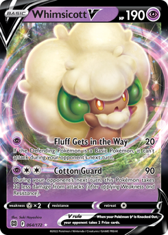 Whimsicott V #64 Whimsicott V - Brilliant Stars - #64 - Pokemon TCG card