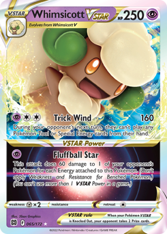 Whimsicott VSTAR #65 Whimsicott VSTAR - Brilliant Stars - #65 - Pokemon TCG card