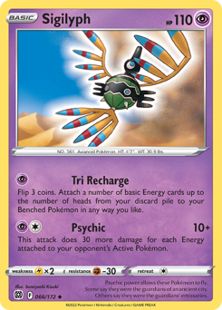 Sigilyph #66 Sigilyph - Brilliant Stars - #66 - Pokemon TCG card