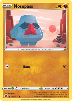 Nosepass #73 Nosepass - Brilliant Stars - #73 - Pokemon TCG card