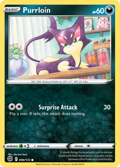 Purrloin #90 Purrloin - Brilliant Stars - #90 - Pokemon TCG card